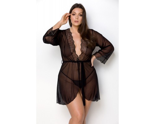 AMBERLY PEIGNOIR black 4XL/5XL - Passion