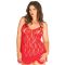 Пеньюар Leg Avenue Rose Lace Flair Chemise Red Plus Size