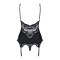 Obsessive 810-COR-1 corset & thong black S/M