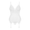 Obsessive 810-COR-2 corset & thong white S/M