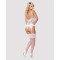 Obsessive 810-COR-2 corset & thong white S/M