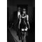 Платье Noir Handmade F320 Starlet wetlook minidress with ring belt - XL