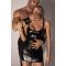 Платье Noir Handmade F320 Starlet wetlook minidress with ring belt - XL