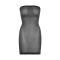 Leg Avenue Shimmer Sheer rhinestone tube dress OS Black/Silver