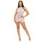 Leg Avenue Rhinestone halter mini dress OS White