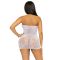 Leg Avenue Rhinestone halter mini dress OS White