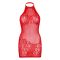 Leg Avenue Rhinestone halter mini dress OS Red