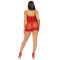 Leg Avenue Rhinestone halter mini dress OS Red