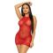 Leg Avenue Rhinestone halter mini dress OS Red