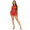 Leg Avenue Rhinestone halter mini dress OS Red