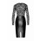 Платье Noir Handmade F295 Euphoria lace and wetlook midi dress - S