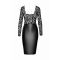 Платье Noir Handmade F295 Euphoria lace and wetlook midi dress - S