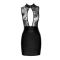 Платье Noir Handmade F241 Short dress with powerwetlook skirt and tulle top - XL