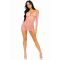 Leg Avenue Heart net mini dress OS Pink