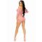 Leg Avenue Heart net mini dress OS Pink