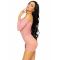 Leg Avenue Heart net mini dress OS Pink