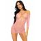 Leg Avenue Heart net mini dress OS Pink