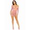 Leg Avenue Heart net mini dress OS Pink