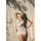 Leg Avenue Strappy Lace mini dress OS White