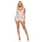 Leg Avenue Strappy Lace mini dress OS White