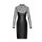 Платье Noir Handmade F310 Sublime wetlook and flocked mesh midi dress - XL