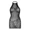 Leg Avenue Rhinestone halter mini dress OS Black