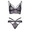 Leg Avenue Strappy bralette and g-string S Black