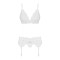 Obsessive 810-SEG-2 3 pcs set white S/M