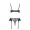 Комплект Passion KERRIA SET WITH OPEN BRA black L/XL - ECO Passion