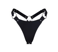 Трусики из натуральной кожи Feral Feelings - String Bikini Black