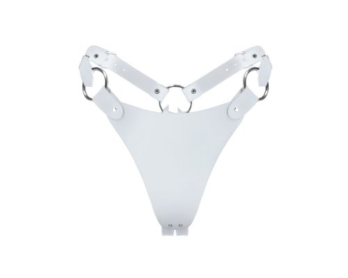 Трусики из натуральной кожи Feral Feelings - String Bikini White