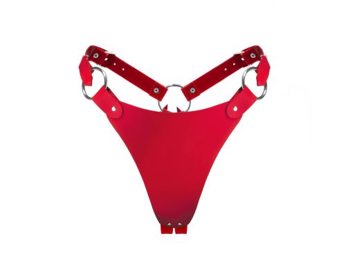 Трусики из натуральной кожи Feral Feelings - String Bikini Red