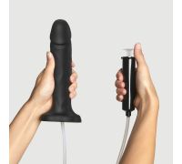 Кончающий фаллоимитатор Strap-On-Me SQUIRTING CUM DILDO REALISTIC Black XL