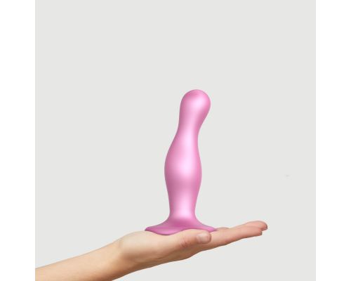 Насадка для страпона Strap-On-Me DILDO PLUG CURVY ROSE DRAGEE METALLIC - M