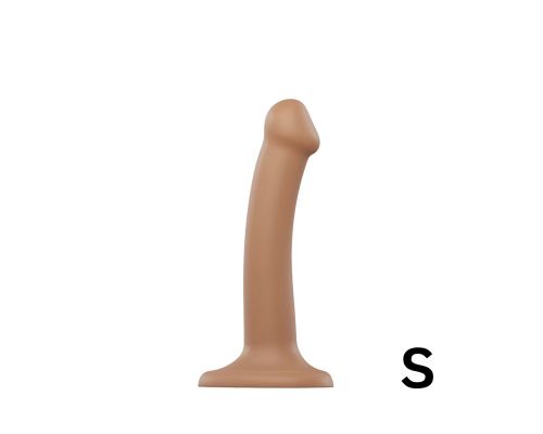 Насадка для страпона Strap-On-Me Dual Density Dildo Caramel S, диаметр 2,7 см, двухслойная, гибкая