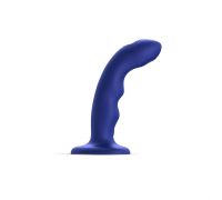 Насадка для страпона с двойной точечной пульсацией Strap-On-Me TAPPING DILDO WAVE - NIGHT BLUE