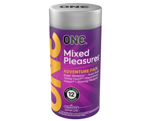 Презервативы ONE Mixed Pleasures 12 шт, подарочная упаковка тюб