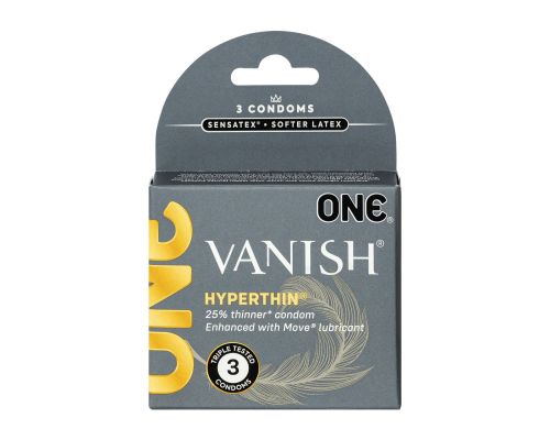 Презервативы ONE Vanish Hyperthin 3 шт, картонная коробка