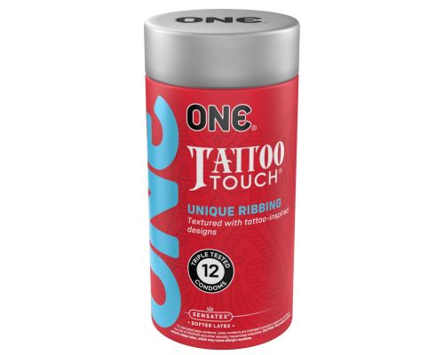 Презервативы ONE Tattoo Touch 12 шт, подарочная упаковка тюб