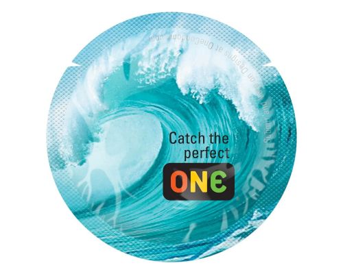 Презерватив ONE Color Sensations - Catch the perfect ONE (Aqua) 1 шт