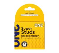 Презервативы ONE Super Studs 3 шт, картонная коробка