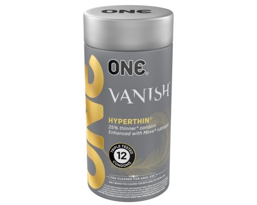 Презервативы ONE Vanish Hyperthin 12 шт, подарочная упаковка тюб