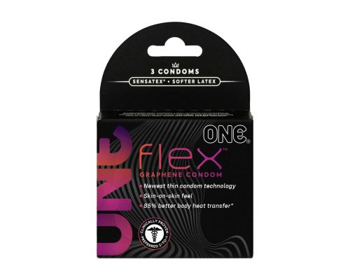 Презервативы ONE Flex Graphene Condom 3 шт, картонная коробка