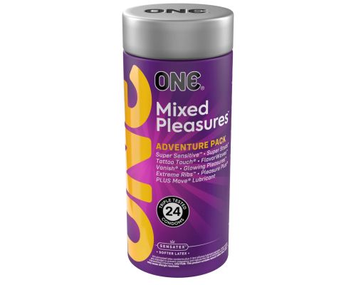 Презервативы ONE Mixed Pleasures 24 шт, подарочная упаковка тюб