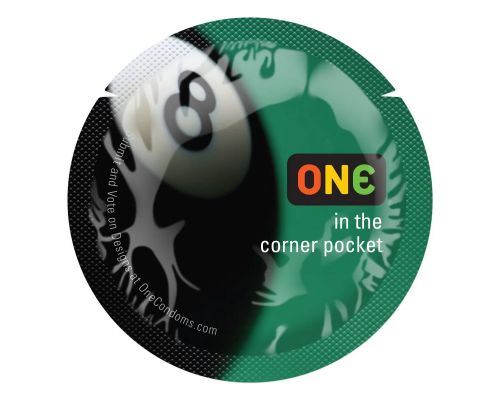 Презерватив ONE Color Sensations - ONE is the corner pocket (Black) 1 шт