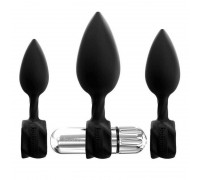 Набор анальных вибропробок Bathmate Anal Training Plugs VIBE, диаметр 2,5см - 3,1см - 3,8см