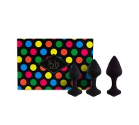 Набор силиконовых анальных пробок FeelzToys - Bibi Butt Plug Set 3 pcs Black