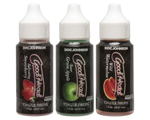 Набор капель для минета Doc Johnson GoodHead - Tingle Drops (Watermelon, Green Apple, Strawberry)