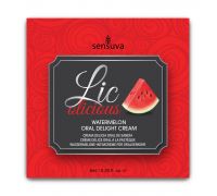 Пробник геля для минета Sensuva Lic-o-licious Watermelon (6 мл), маслянистый, без сахара