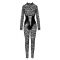 Комбинезон Noir Handmade F299 Enigma lace catsuit with underbust bodice - XL